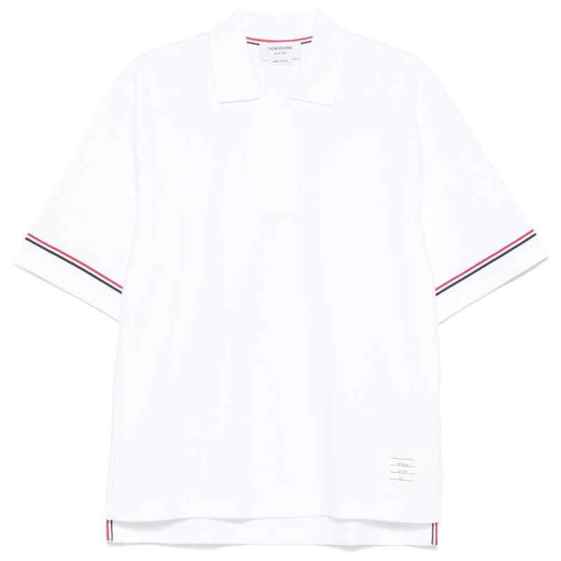 190056362-ss25-thombrownepre-mjp209aj0199100 Thom Browne T-shirts and Polos White