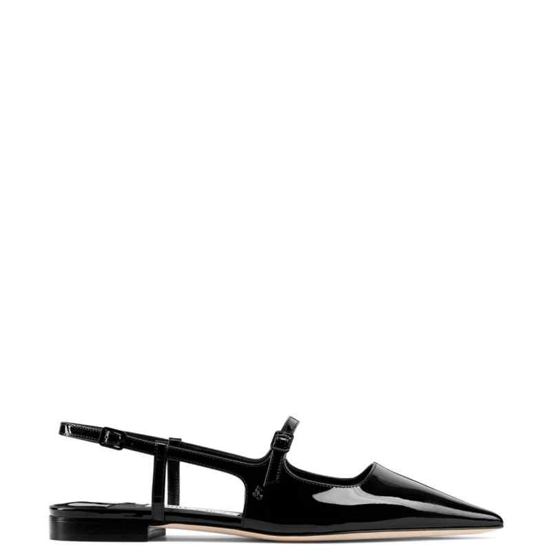 Jimmy Choo Didi Flat Patent Leather Low Shoes