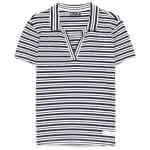 Ea7 V-neck Striped polo shirt