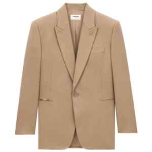 Saint Laurent Natural Blazer Structured Wool