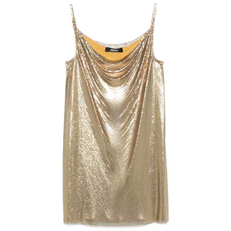 190105800-fw25-versacepre-10161191a148291x240 Versace Metallic mesh mini dress with slip