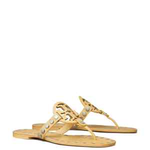 Tory Burch Studded Miller Patent flat sandals