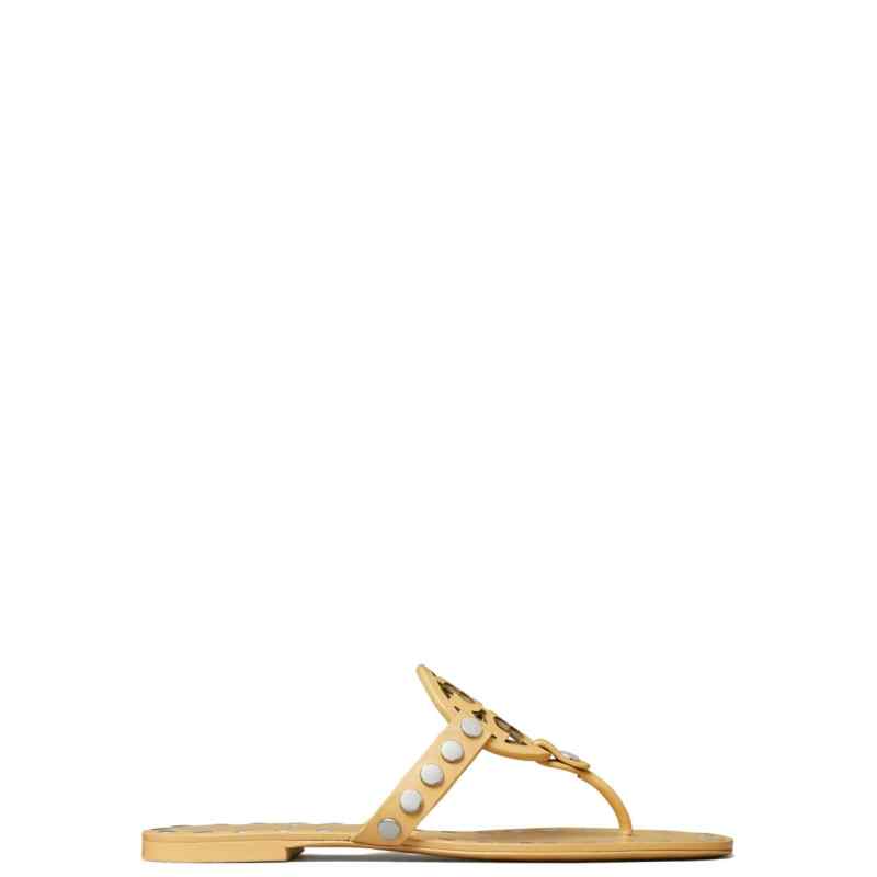 Tory Burch Studded Miller Patent flat sandals