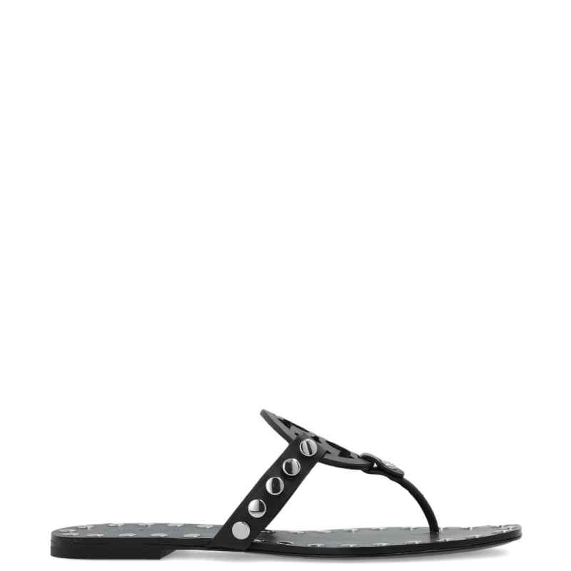 Tory Burch Studded Miller Patent flat sandals