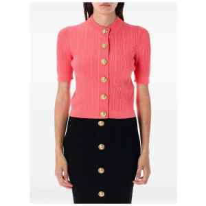 Balmain Cable-knit buttoned cardigan