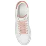 Dolce & Gabbana-Portofino Light Strobel sneakers in white and pink calf leather