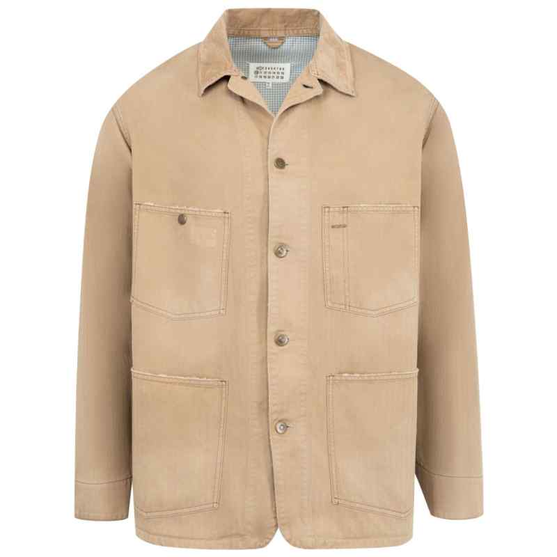 Maison Margiela Herringbone-weave shirt jacket