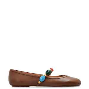 Gianvito Rossi Shanti Mary Jane leather ballerinas