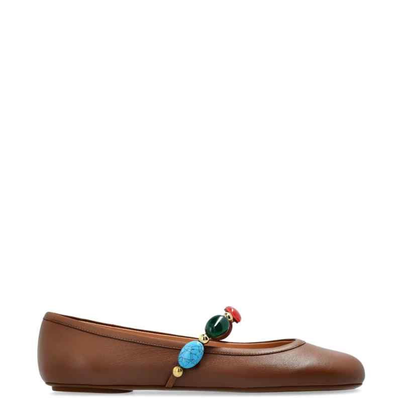 Gianvito Rossi Shanti Mary Jane leather ballerinas