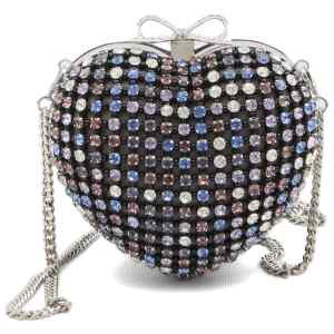 Self-Portrait Multi Crystal Heart Clutch