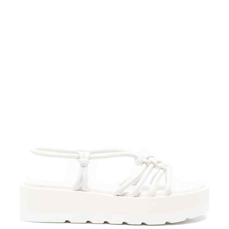 Gianvito Rossi Hebe leather knotted platform sandals.