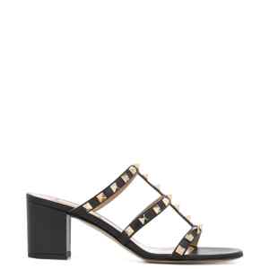 Valentino Garavani Rockstud Calfskin Leather Slide Sandal 60 Mm