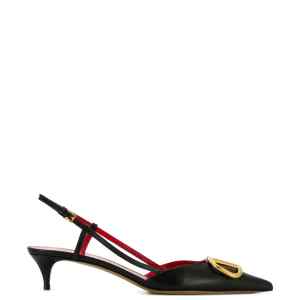 Valentino Garavani Vlogo Signature Slingback Décolleté In Calfskin 40mm