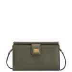 Dolce & Gabbana- plongé calfskin phone bag in olive green