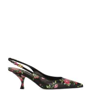 Dolce & Gabbana-Lollo 60 floral leather slingback pumps