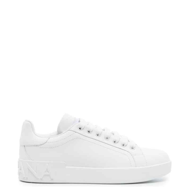 Dolce & Gabbana-Portofino' sneaker in white calf leather.
