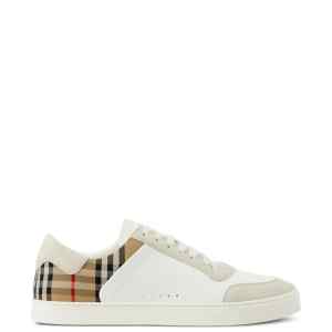 Burberry Leather, suede and check sneakers