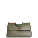 Dolce & Gabbana-My Sicily handbag in green plongé calfskin