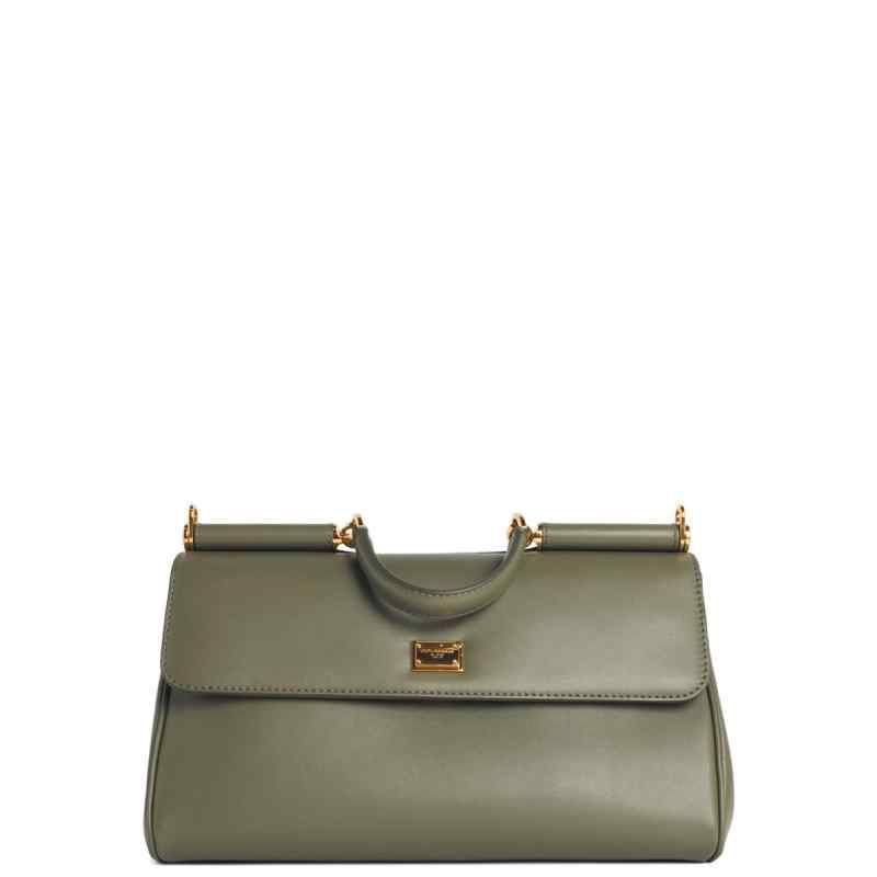 Dolce & Gabbana-My Sicily handbag in green plongé calfskin