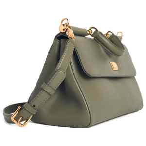 Dolce & Gabbana-My Sicily handbag in green plongé calfskin