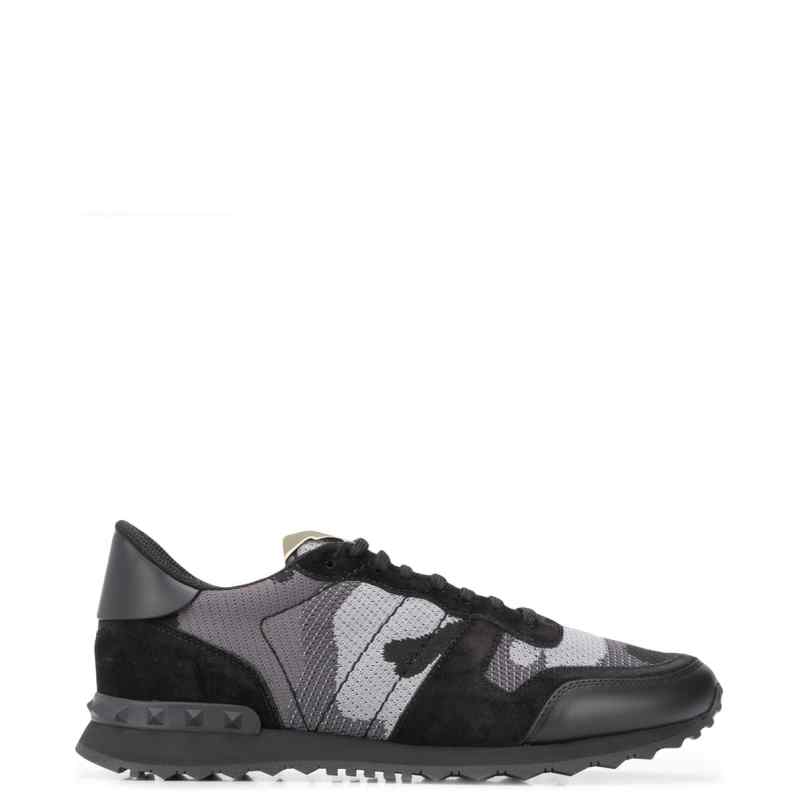 190149539-ss26-valentinogaravanipre-3y2s0723qrk52v Valentino Garavani Rockrunner Camouflage Sneaker In Fabric-Mesh