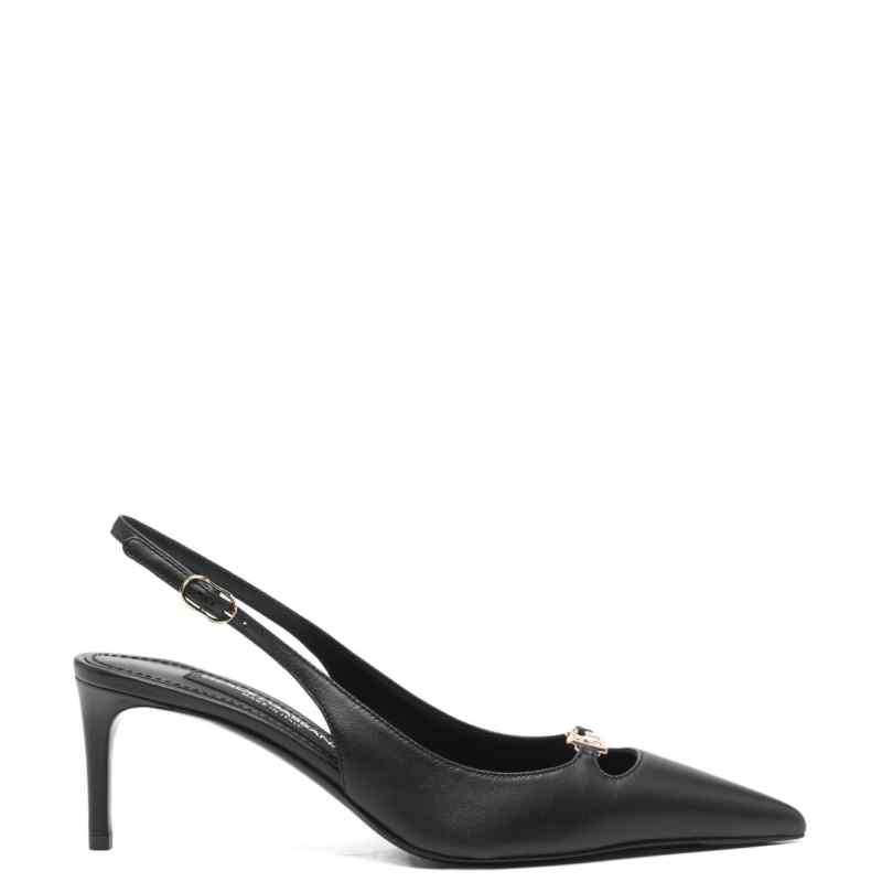 Dolce & Gabbana-DG Lollo leather slingback pumps
