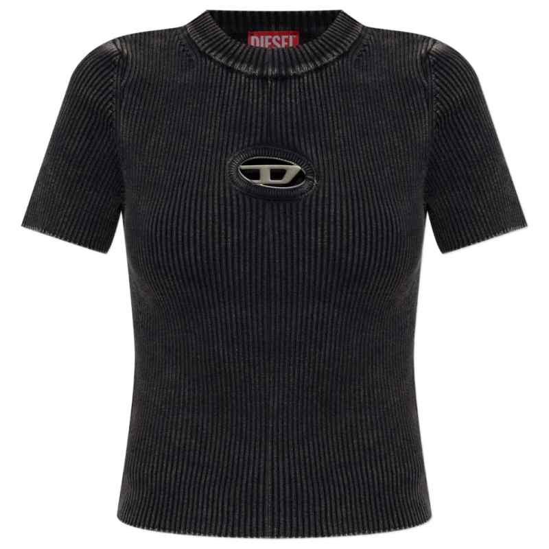 Diesel M-Anchor-Ss Ribbed Logo T-shirt