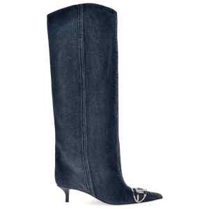 Diesel D-Venus-Slouchy knee-high boot in denim