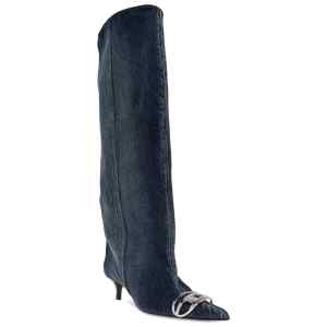 Diesel D-Venus-Slouchy knee-high boot in denim