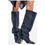 Diesel D-Venus-Slouchy knee-high boot in denim