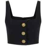 Balmain cropped Wool brassiere top