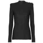Balmain monogram high-neck top