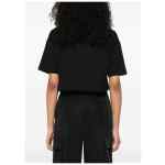 Balmain Cropped T-shirt with flocked Letter logo