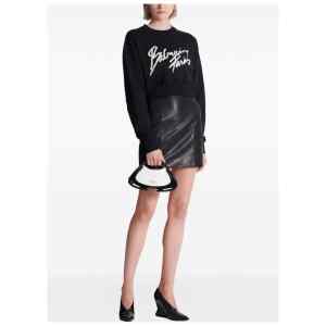 Balmain Logo cropped sweatshirt