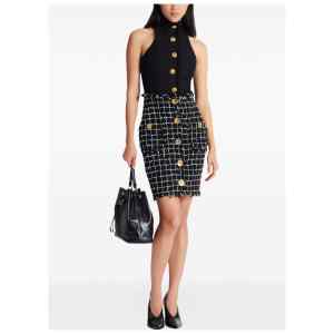 Balmain Tweed pencil skirt with buttons