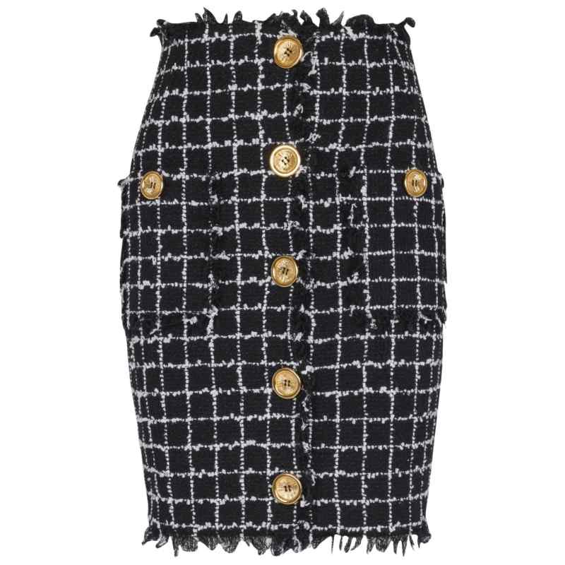 Balmain Tweed pencil skirt with buttons