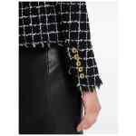 Balmain Frayed Button cropped Tweed Jacket