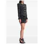 Balmain Frayed Button cropped Tweed Jacket