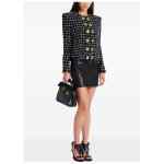 Balmain Frayed Button cropped Tweed Jacket