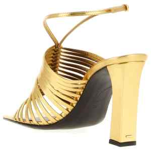 Giuseppe Zanotti Savoia metallic leather sandal.