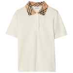 Burberry Check collar cotton polo shirt