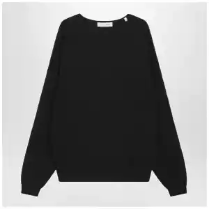 Fear of God Essentials Black waffle-knit sweatshirt