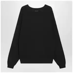 Fear of God Essentials Black waffle-knit sweatshirt