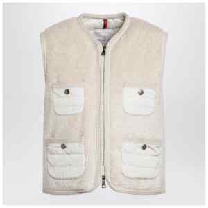 Moncler Mimosa gilet in teddy-effect fleece