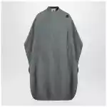 the garment Grey wool-blend cape