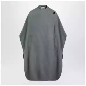 the garment Grey wool-blend cape