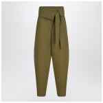 The Attico Military green wool gabardine trousers