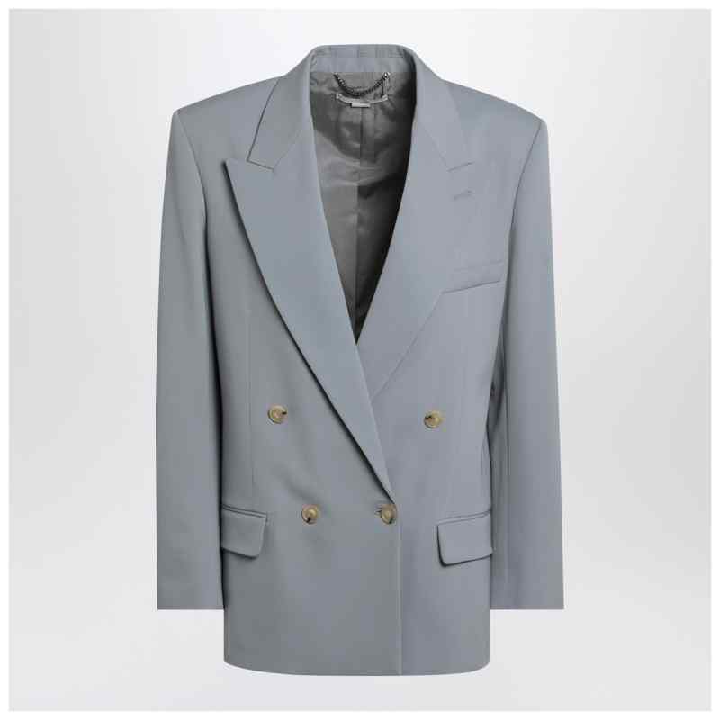 Stella McCartney Light grey wool double-breasted jacket, theFeinheit