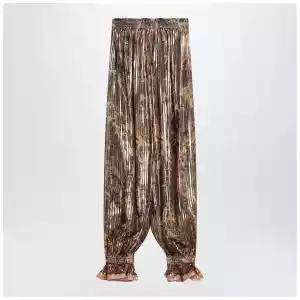 Valentino Pleated silk-blend trousers