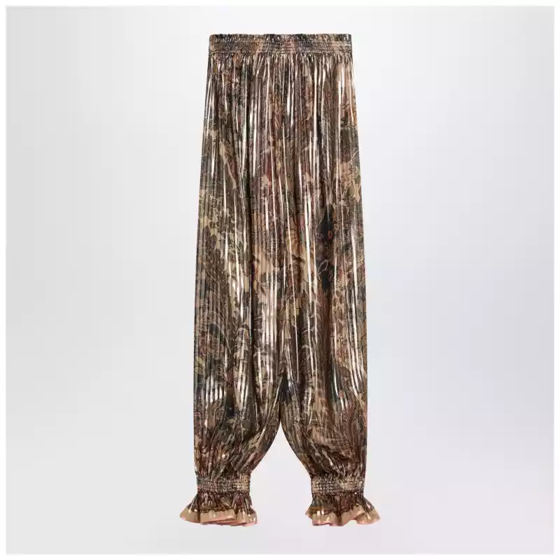 Valentino Pleated silk-blend trousers